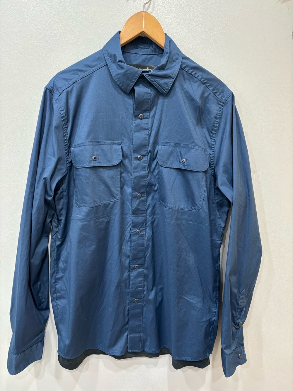 Vertx Weapon Guard Tactical Blue Button-Front Long Sleeve Shirt Men’s Medium